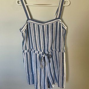 GAP Blue and White Striped Romper